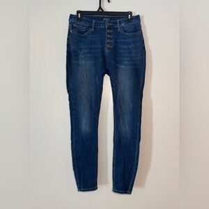 Judy Blue High Rise Button Fly Skinny Fit Denim Jeans Size 7/28 Casual Preppy